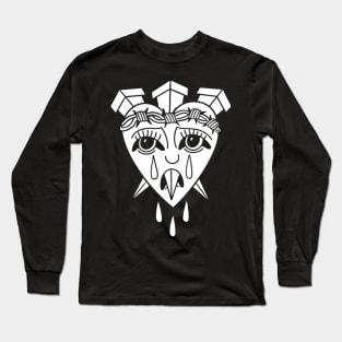 Crying Heart tattoo Long Sleeve T-Shirt